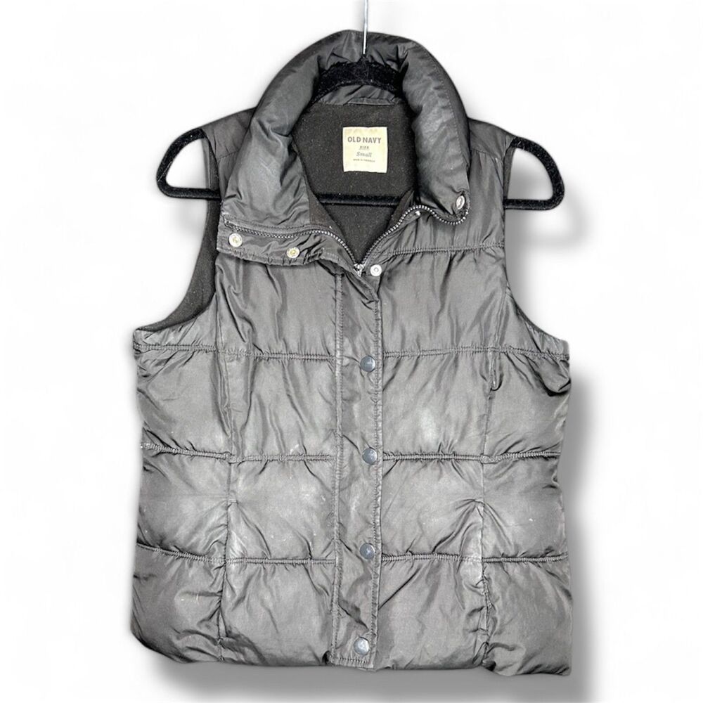 Old Navy Women’s Classic Black Puffer Cold Weather Vest Warm Small